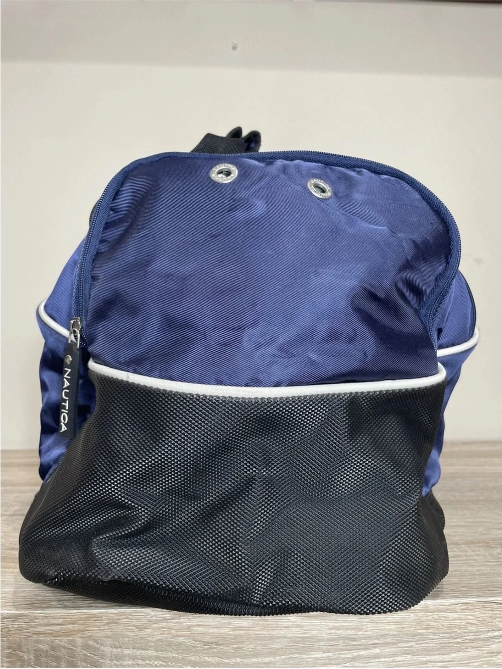 Vintage Nautica Y2K Duffle Bag Gorpcore Gym Travel Weekender Blue